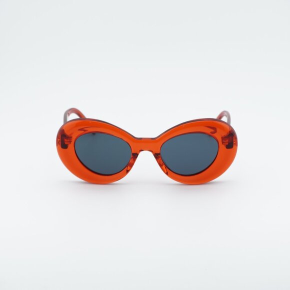 Loewe LW40112I 66V Sunglasses Red Butterfly Frame, Blue Lenses main image 7